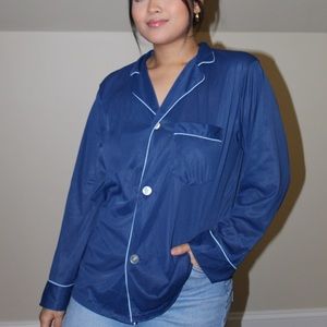 Navy Blue Pj Top